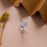 Open Ring With Zircon Round